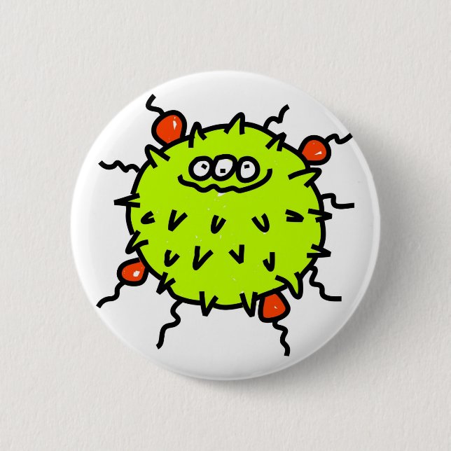 Chapa Redonda De 5 Cm Germen verde (Anverso)