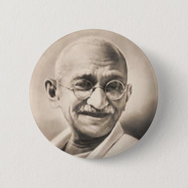 Chapa Redonda De 5 Cm Ghandi (Anverso)