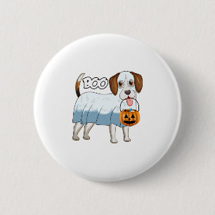 Chapa Redonda De 5 Cm Ghost Beagle Halloween Dog