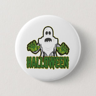 Chapa Redonda De 5 Cm Ghost Halloween