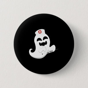 Chapa Redonda De 5 Cm Ghost Nurse Halloween