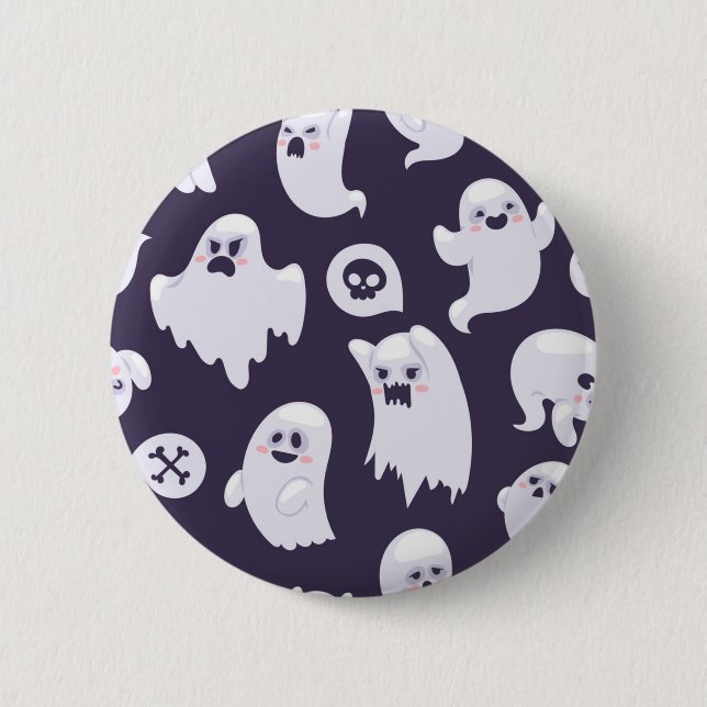Chapa Redonda De 5 Cm Ghost pattern (Anverso)