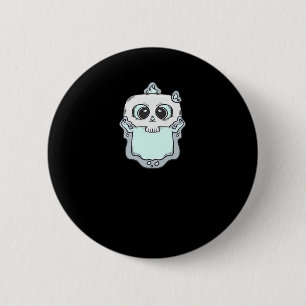 Chapa Redonda De 5 Cm Ghostly Peekaboo