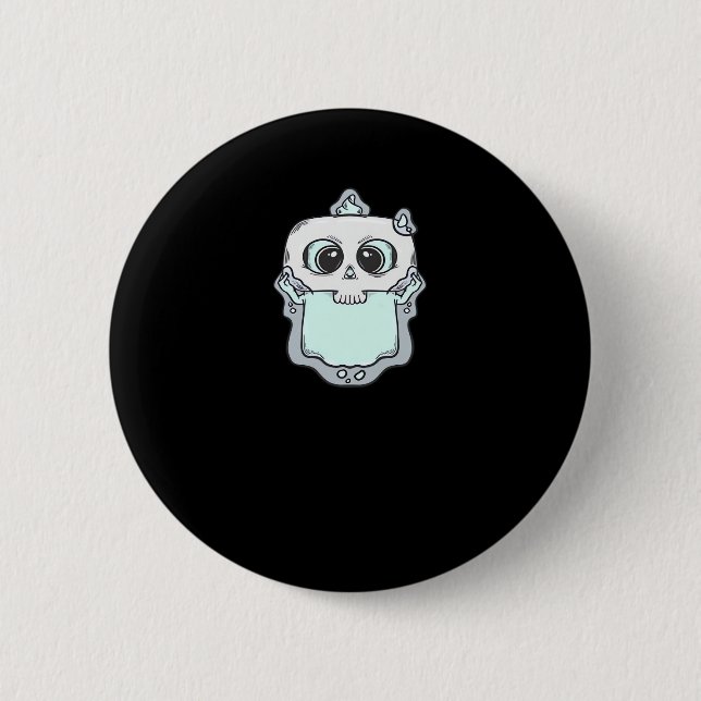 Chapa Redonda De 5 Cm Ghostly Peekaboo (Anverso)