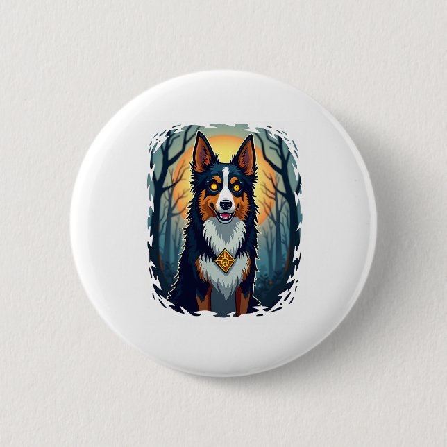 Chapa Redonda De 5 Cm Ghoul Greyhound Dash (Anverso)