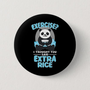 Chapa Redonda De 5 Cm Giant Panda Funny Gym Workout Dice Alimentos Fitne