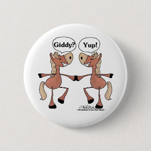Chapa Redonda De 5 Cm Giddy Up Horses