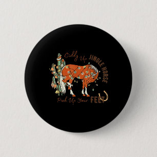 Chapa Redonda De 5 Cm Giddy Up Jingle Horse Coge Tus Pies Cactus Vaca