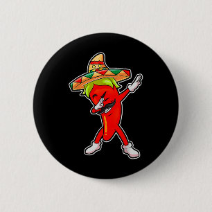 Chapa Redonda De 5 Cm Gift Cute Chili Dabbing Pepper Mexicano Hot Jalape