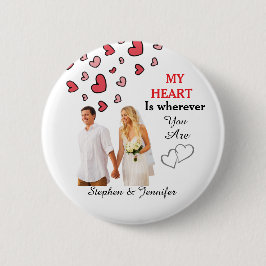Chapa Redonda De 5 Cm Gift For Couples Wedding personalized photo