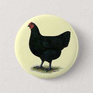 Chapa Redonda De 5 Cm Gigante de Jersey: Black Hen