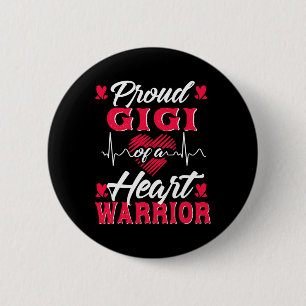 Chapa Redonda De 5 Cm Gigi De Un Guerrero Del Corazón Concienciación Del