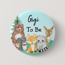 Chapa Redonda De 5 Cm Gigi To Be Woodland Creations Baby Shower