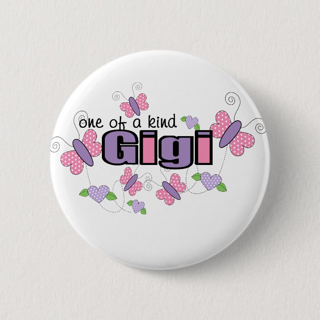 Chapa Redonda De 5 Cm Gigi Única (Anverso)