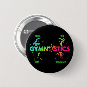 Chapa Redonda De 5 Cm Gimnasia artística femenina barras viga salto suel