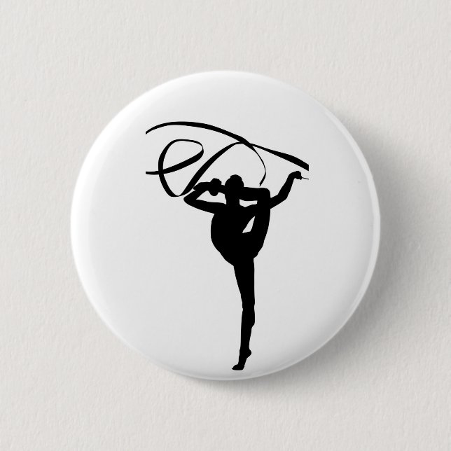 Chapa Redonda De 5 Cm Gimnasia rítmica - Cinta (Anverso)