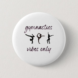 Chapa Redonda De 5 Cm Gimnasia Sólo Vive Un Atleta Bailarín Tumbulante