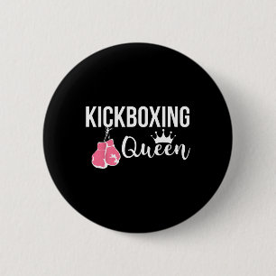 Chapa Redonda De 5 Cm Gimnasio de Fitness Reina de Kickboxing Motivacion