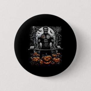 Chapa Redonda De 5 Cm Gimnasio espeluznante Fitness Fun-Halloween