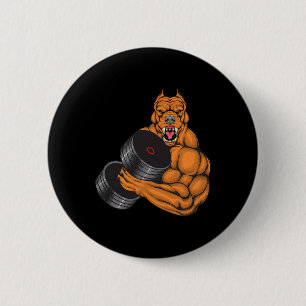 Chapa Redonda De 5 Cm Gimnasio Pit Bull Gym Fitness - Cuerpo de elevació