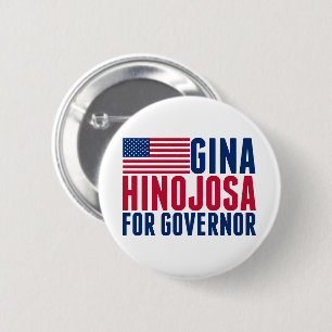 Chapa Redonda De 5 Cm Gina Hinojosa para Gobernadora 2026 Elección Texas