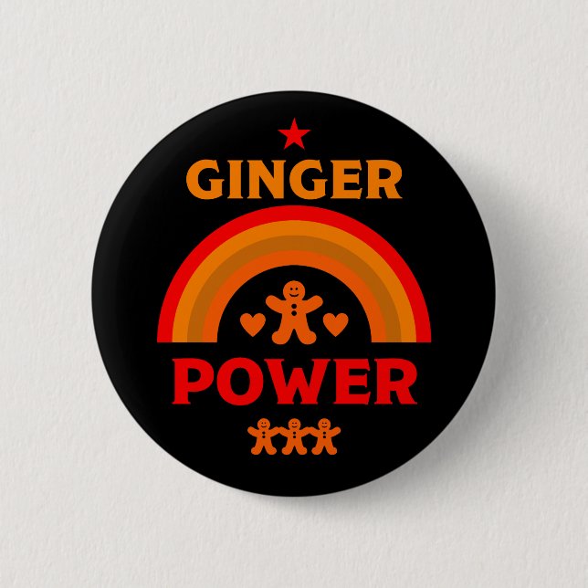 Chapa Redonda De 5 Cm Ginger Hair Pride (Anverso)