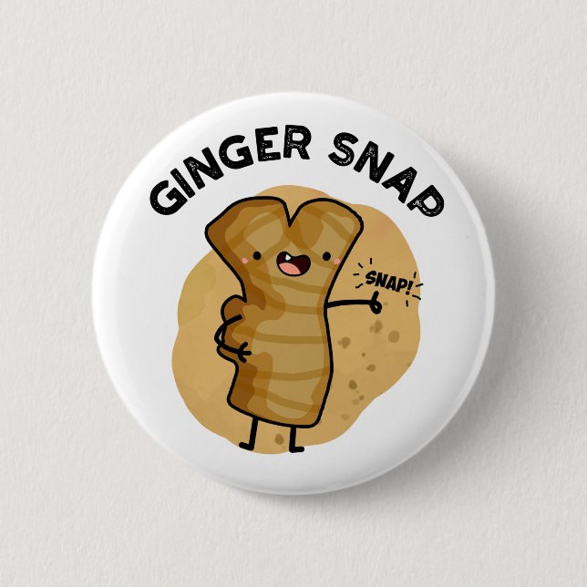 Chapa Redonda De 5 Cm Ginger Snap Funny Food Herb Spun (Anverso)