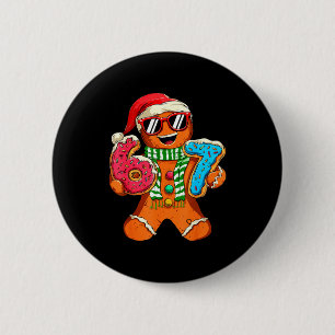 Chapa Redonda De 5 Cm Gingerbread Divertido Seis Siete 67 Meme Helado Na
