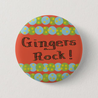 Chapa Redonda De 5 Cm "Gingers Rock!" Button