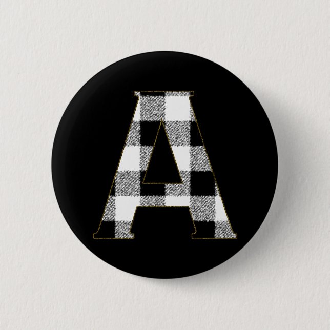 Chapa Redonda De 5 Cm Gingham Check A (Anverso)