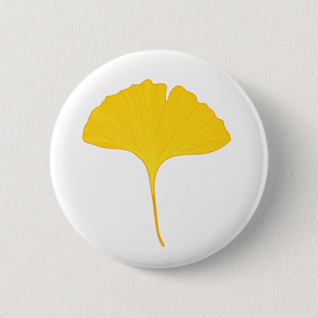 Chapa Redonda De 5 Cm Gingko Leaf (Anverso)
