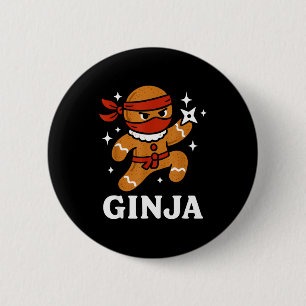 Chapa Redonda De 5 Cm Ginjas Pan de Jengibre Ninja Galleta Divertida de 