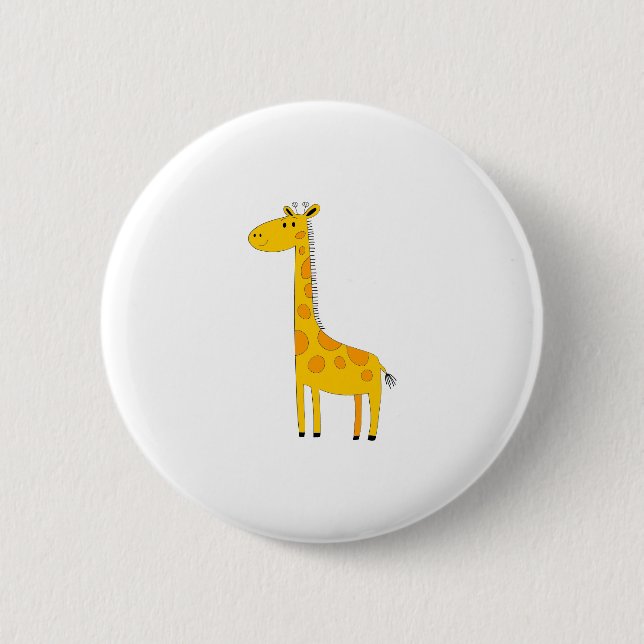 Chapa Redonda De 5 Cm Giraffe  (Anverso)