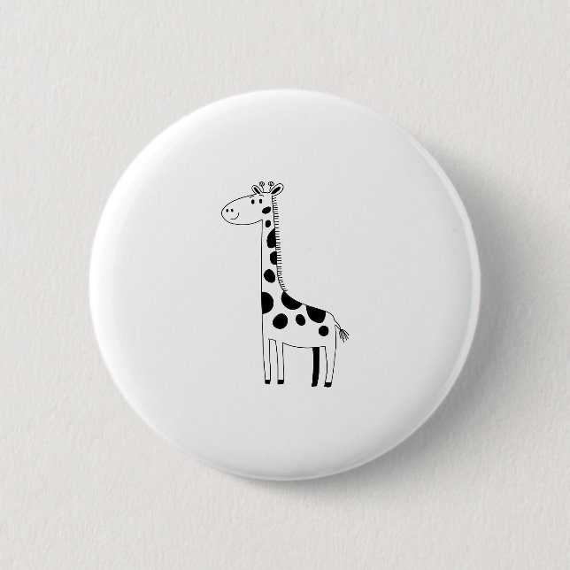 Chapa Redonda De 5 Cm Giraffe  (Anverso)