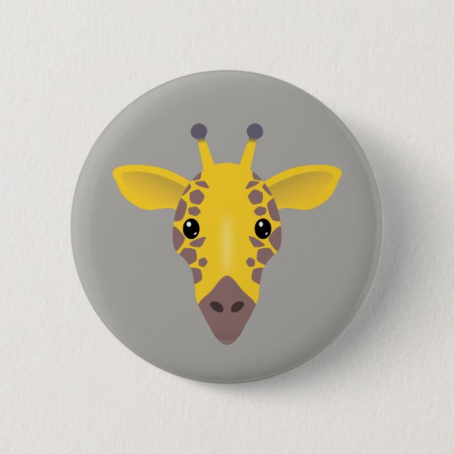 Chapa Redonda De 5 Cm Giraffe (Anverso)