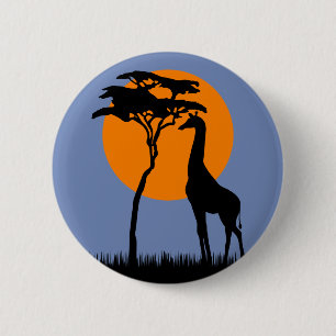 Chapa Redonda De 5 Cm Giraffe