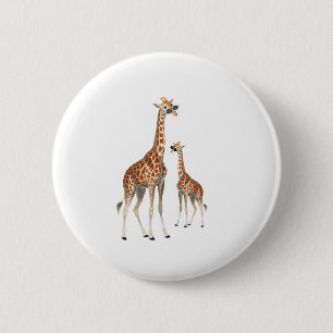 Chapa Redonda De 5 Cm Giraffe con gafas de sol Safari animal Giraf