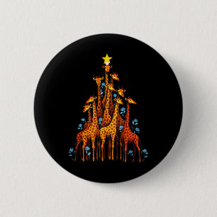 Chapa Redonda De 5 Cm Giraffe Cuta En La Girafa Floral Gorra De Árboles