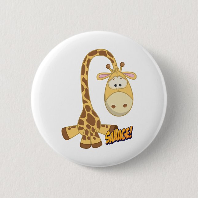 Chapa Redonda De 5 Cm Giraffe Cute Kawaii Personalizado (Anverso)