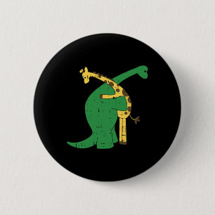Chapa Redonda De 5 Cm Giraffe Dinosaurio abrazo amor Dino Animales Safar