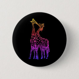 Chapa Redonda De 5 Cm Giraffes Besar arte colorido