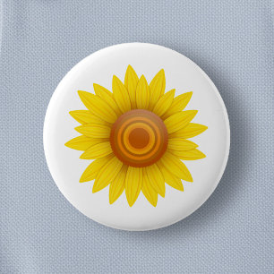 Chapa Redonda De 5 Cm Girasol