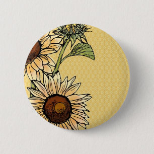 Chapa Redonda De 5 Cm Girasol