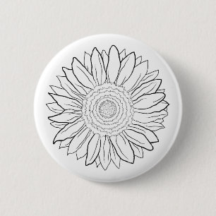 Chapa Redonda De 5 Cm girasol