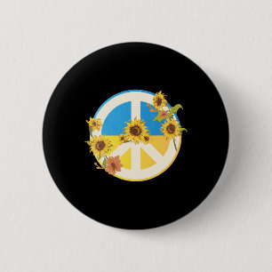 Chapa Redonda De 5 Cm Girasol Bandera Ucraniana Yo Apoyo A Ucrania Ucran