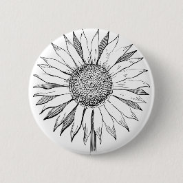Chapa Redonda De 5 Cm Girasol ilustrado