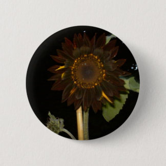 Chapa Redonda De 5 Cm Girasol oscuro en la noche
