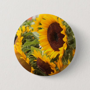 Chapa Redonda De 5 Cm Girasoles