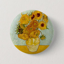 Chapa Redonda De 5 Cm Girasoles de Vincent Van Gogh
