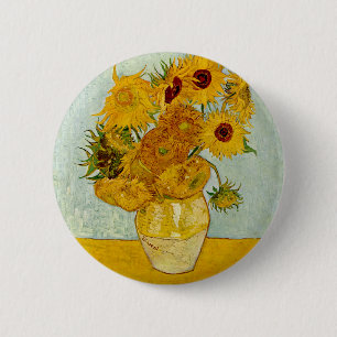 Chapa Redonda De 5 Cm Girasoles de Vincent Van Gogh